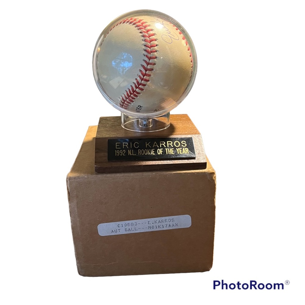 Los Angeles Dodgers Eric Karros 1992 NL Rookie of The Year Autographed Ball